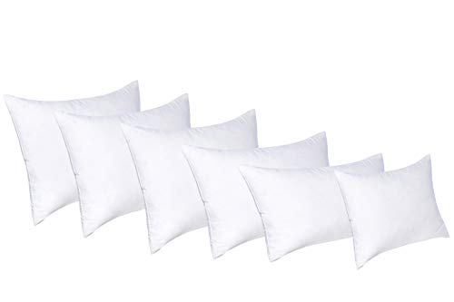 L' COZEE 100% Cotton Cover, Feather & Down Pillow, Best use for Decorative Pillows & for Firm Sleepers, Dust Mite Resistant (not Polyester Filled) Size 16x24 - Set of 2