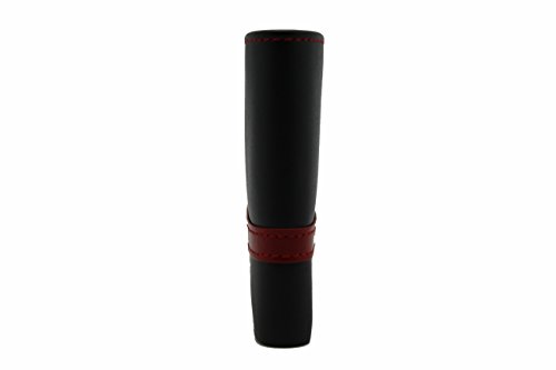 Genuine Calf Leather Black & Red Bi-fold Wallet Quinn Flip ID with Gift Box (53-27)