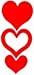 Perforated 3 Part Heart Tanning Stickers, Roll of 1000#