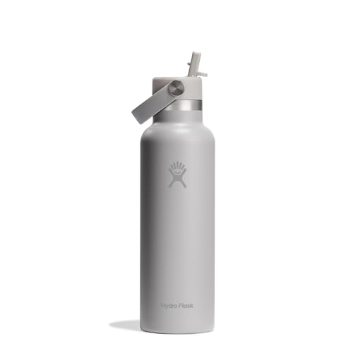 Hydro Flask - Standard Mouth - Trinkflasche 621ml (21oz) mit Strohdeckel - Vakuumisolierte, Wiederverwendbare Flasche aus Edelstahl - Auslaufsicherer