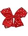 JoJo Siwa Large Cheer Hair Bow (Red w/Clear Rhinestones)