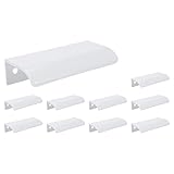 HONJIE 10Pcs 3.15" White Arc Surface Pull,White