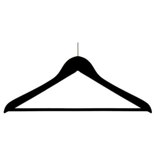 Garcia de Pou Antitheft Hanger in Box, Wood, Black, 44.5 x 1.2 x 22 cm