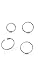 Silver-Tone Nose Ring Hoop Choose Your Size 1/4