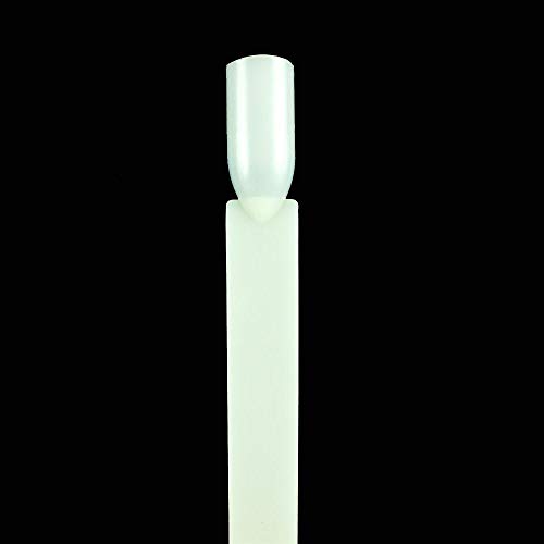 Dealglad 50pcs False Nail Art Tips Sticks Nail Polish Color Card Plates Display Swatches Nail Art Practice Templates (White)