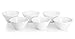 DOWAN 8.5oz Porcelain Dipping Bowls/Dessert Bowl Set/Ramekins - 6 Packs, White, Stackable, Spiral Pattern
