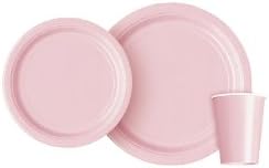 Pack of 16 x Pastel Pink Round Paper Plates (9"/23cm)