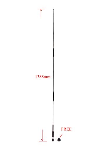Anteenna TW-BB-7 Ham Mobile Antenna with UHF Male Connector 144/440MHz VHF/UHF 2m/70cm Max Powr 70W 1 PC Free Black Color of Adaptor Connector NMO to UHF Female (SO-239) - Thumbnail 3