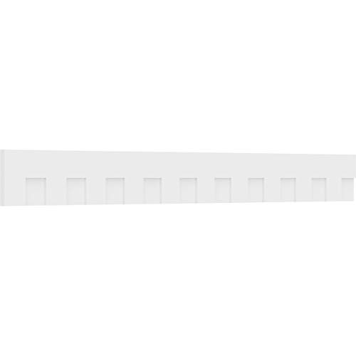 9"H x 1"P x 85 3/8"L Matthews Architectural Grade PVC Dentil Trim w/Backplate f…