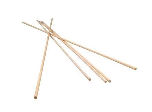 30cm Wooden Craft Sticks - Hardwood Dowels Poles 10mm Diameter 5 Pack