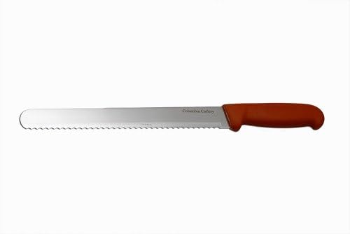 Columbia Cutlery 10" Serrated Bread Knife Red Fibrox Handle