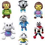LevinArt 7 Pcs Undertale Plush Toys Doll 20-30cm Undertale Sans Papyrus Asriel Toriel Temmie Chara Frisk Stuffed Plush Toys Kids