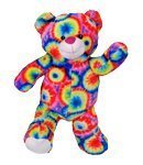 Tie Dye Psychedelic Rainbow Recordable Talking 8 Hipster Teddy Bear by BEARegards