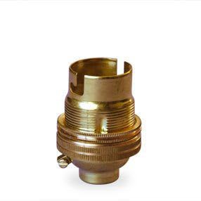 Lampholders Bayonet Cap with Shade Rings (Brass,10mmfemalethreadedentry)