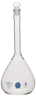 Kimax 28014R-25 Red Coded Volumetric Flask, 25 mL, 6/pk