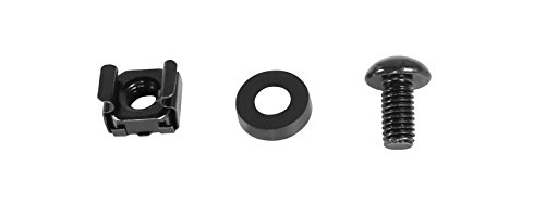 CyberPower CRA60001 M6 Cage Nut and Screw Hardware Kit Cases, black