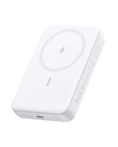 Anker Zolo magnetische Powerbank, kompaktes 10.000mAh Ladegerät mit 30W Max. Schnellladen, kabellos und portabel, hautfreundlicher und robuster Akku,