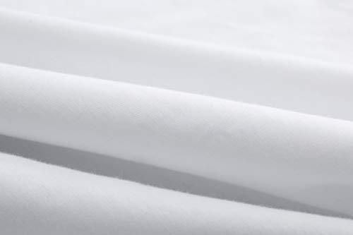 White Body Pillow Cover 100% Long Staple Cotton 200 Thread Count Body Pillowcase with Envelope Closure Fits 20" x 52" or 20" x 54" Body Pillow for Adults and Pregnant Women (White, 20" x 54") - Thumbnail 7