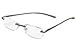 (4 PACK + BONUS) Foster Grant / Magnivision +3.00 ALUMINEYES Reading Glasses - Rimless Lens with Lightweight Gunmetal Arms & Spring Hinges + FREE BONUS MICRO-SUEDE CLEANING CLOTH