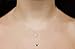 New Silver Dainty Lariat Y Necklace with Rhodium Plating for Women Tarnish Resistant Heart Necklace