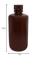 EISCO Reagent Bottle, Amber, 1000mL - Narrow Mouth
