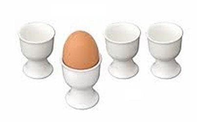 GSL 4 x Fine Porcelian White Porcelain Egg Cups in Box.