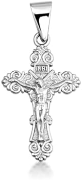 Amazon.com: Sterling Silver INRI Cross Pendant Religious Jewelry
