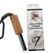 Extreme 2.0 All Weather Firestarter Ferrocerium Ferro Rod Fire Steel Mischmetal Pure Magnesium Fatwood Pine Natural Tinder Handle Bushcraft Survival Camping Firestarter Fire Steel