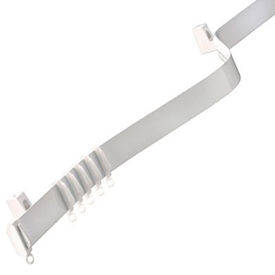 Speedy Streamline Aluminium Curtain Track Set, White, 240 Cm