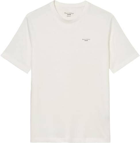 Denim Herren T-Shirt aus Bio-Baumwolle Regular Fit, Weiß (Egg White), M