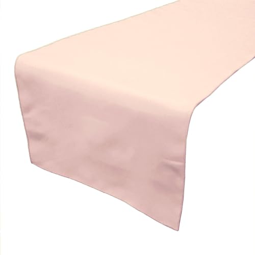 Zen Creative Designs Solid Poplin Table Runner Kitchen Picnic Party Venue Table Decor (12" by 72", Blush) at Amazon