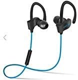 Sihbah QC-10 Bluetooth Earphone Wireless Headphones for Mobile Phone Sports Stereo Jogger,Running,Gyming Bluetooth Headset Compatible with All Devices (Blue)