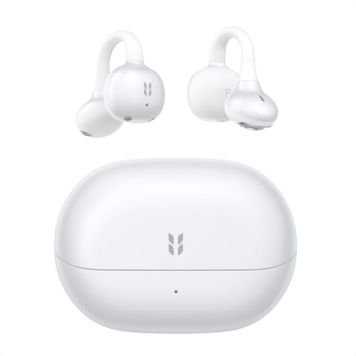 UGREEN HiTune S3 Air Audífonos Inalámbricos In Ear 35 Horas, Bluetooth 6.0 con 2 AI Micrófonos, Audífonos Open Ear 12 mm Diafragma, Control por App, IPX5 para Deportes al Aire Libre y Fitness, Blanco