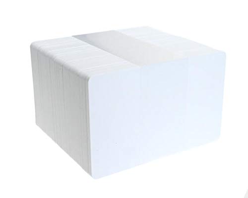 100 Pack, White PVC, Eco Freindly Biodegradable PVC Cards, for Magicard, Evolis, Zebra, Smart, Javelin, Fargo, Datacard Badge Printers