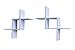Shelving Solution Set of 2 Reversed Criss Cross Wall Shelf (White)