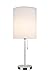 Aspen Creative 40083-1, 1-Pack Set-1 Light Candlestick Table Lamp, Contemporary Design in Satin Nickel, 19 1/2