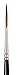 da Vinci Oil & Acrylic Series 1206 Maestro Liner Brush, Medium-Length Straight Edge Kolinsky Red Sable with Black Polished Handle, Size 4