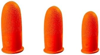 Lightly Powdered Extra Thick 14 Mil Orange Finger Cots (Medium)
