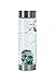 VitaJuwel ViA VITALITY | Crystal Water Bottle with Emerald & Clear Quartz - Regeneration, Rejuvenation & Renewal
