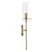 Linea di Liara Effimero One-Light Wall Vanity Corridor Sconce Lamp, Brushed Brass with Clear Glass Cylinder LL-WL31-GLD