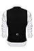 Coofandy Men's V-neck Sleeveless Slim Fit Jacket Casual Suit Vests, Type-01 Black, Large