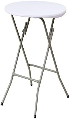 Outdoor Foldable Pub Table Stand Cocktail Height Round Bar Kitchen Patio Style Bistro Outdoor End Side Low Corner & Ebook AllTim3Shopping.