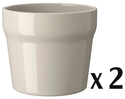 IKEA ceramic plant pot, beige, pack of 2