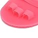 Soft Silicone Shower Brush, Body & Face & Short Hair Wash, Bath Exfoliating Skin Massage Scrubber, Dry Skin Brushing Glove Loofah, Fit for Sensitive and All Kinds of Skin (Pink)