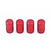 HDE Tire Valve Stem Caps Polished Aluminum Solid Color Caps For Car Truck SUV Motorcycle and other Autos Set of Four (Red)