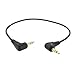 6 inch 3.5mm Male Right Angle to 3.5mm Male Right Angle Gold Stereo Audio Cable, Nylon Reinforced, Premium Quality Cable