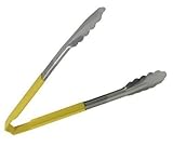 Jacob's Pride 1-Piece Kool-Touch S/S Scalloped Tong, Yellow, 12