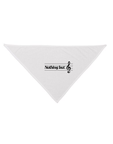 TooLoud Nothing But Treble Music Pun Printed White Dog Bandana 26"