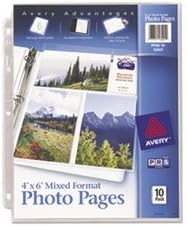 (3 Pack Value Bundle) AVE13401 Photo Pages for Six 4 x 6 Mixed Format Photos, 3-Hole Punched, 10/Pack