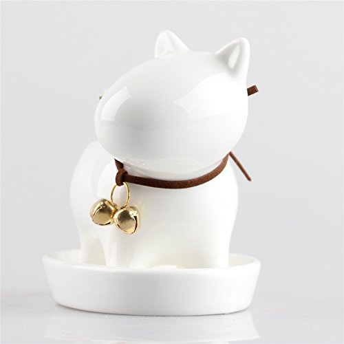 image for NCYP Little Dog White Ceramic Succulent Plant Flower Pot Flowerpot Pla